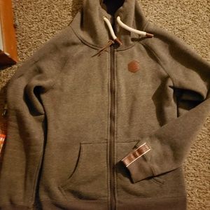 Cinch zip up hoodie